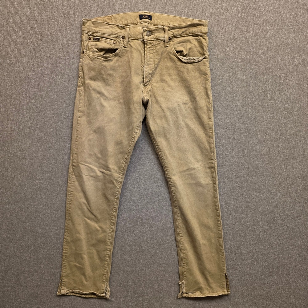 Polo Ralph Lauren Mens 33x32 Khaki Slim Fit Stretch Twill Chino Pants